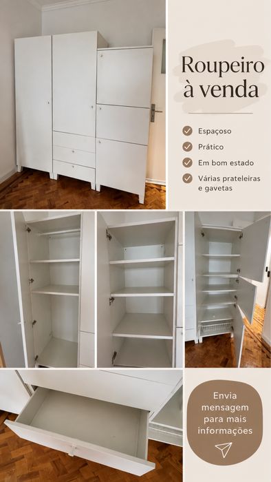Roupeiro Ikea - 3 módulos