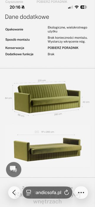 Sofa Scandic Hiacynt