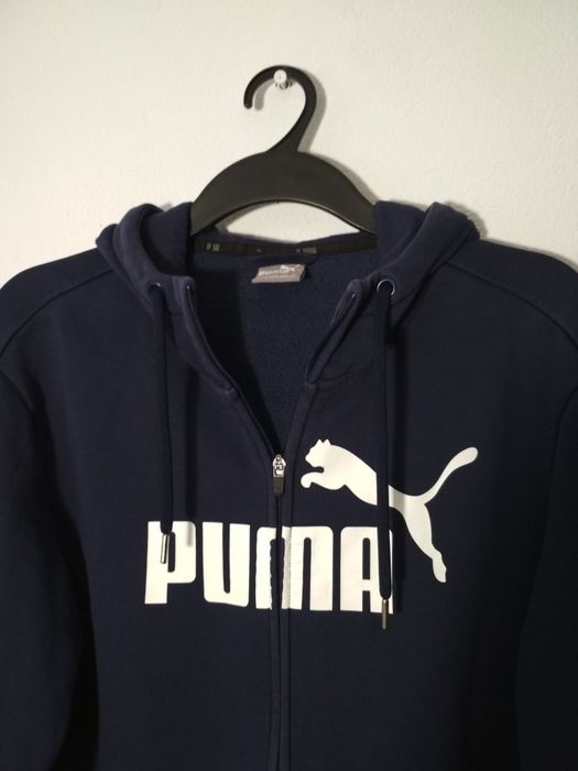 Puma granatowa rozpinana bluza z kapturem unisex M