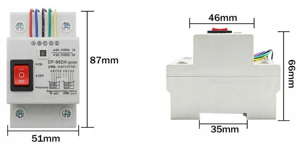 Sterownik poziomu cieczy/wody, regulator, sonda