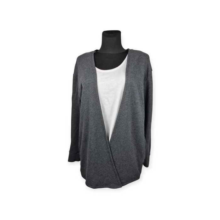 Bluza Victoria Sport L 40 Szara Narzutka Asymetryczna Kardigan Bawełna
