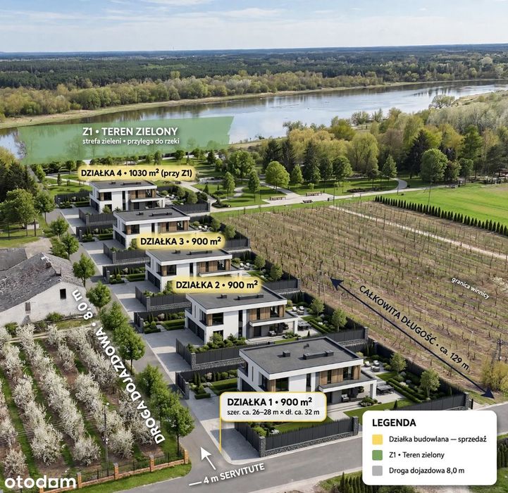 Działka budowlana 900 m² przy lesie i jeziorze