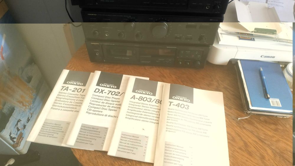 Wieża Hi Fi Onkyo. Wzmacniacz, Tuner, CD, Casette deck