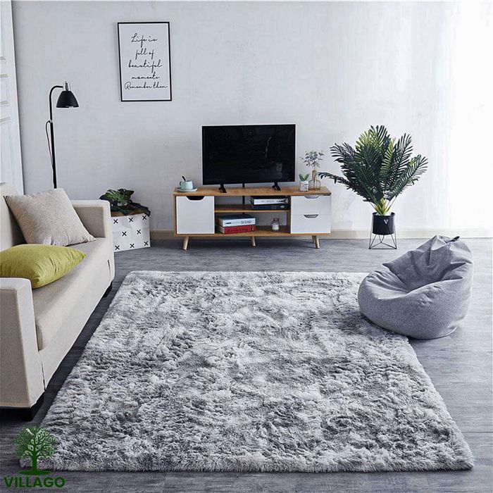 NOWY Dywan Villago Shaggy Silver 250x350 - Jasny Szary Miękki Puszysty