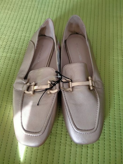 Mocassim dourados Novos da Code N 36
