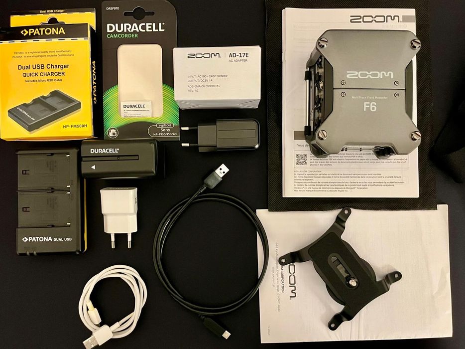 Pack ZOOM F6#gravador digital multitrack[32 BitFloat]+alimentação+saco