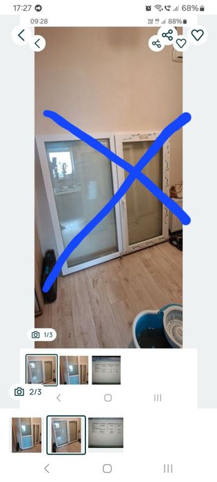 Демонтовані вікна та двері steko від забудовника