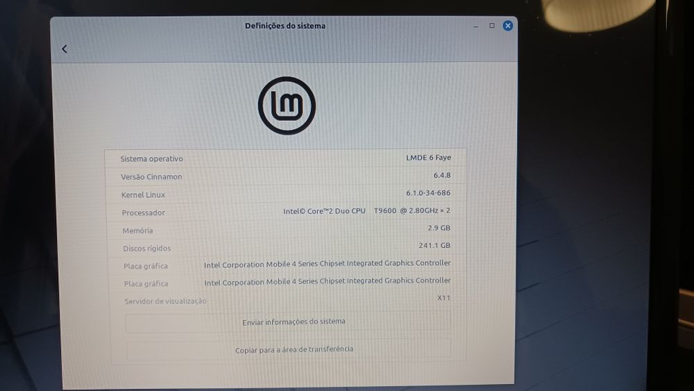 Computador portátil HP  - HDD: 160Gb - RAM:4GB - trabalho ou servidor