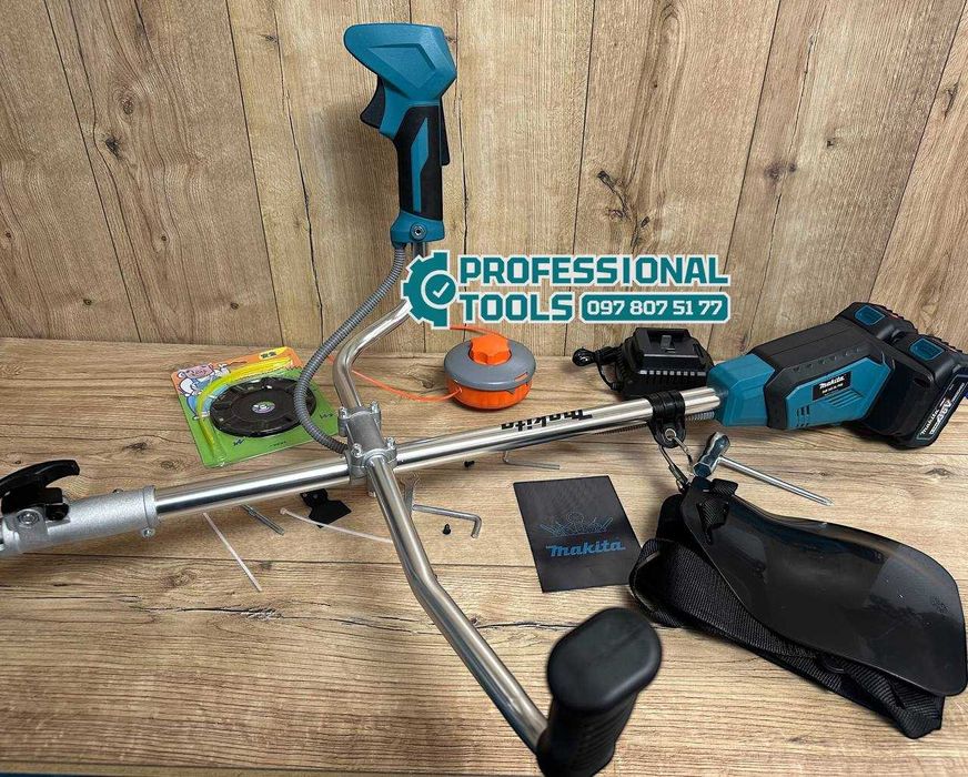 Акумуляторний тример косарка Makita DUR503 BL PRO працює на двох АКБ