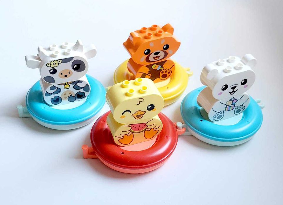 LEGO Duplo Zabawa w kąpieli pływający pociąg ze zwierzątkami - Zestaw 4 figurek (ID 10965)