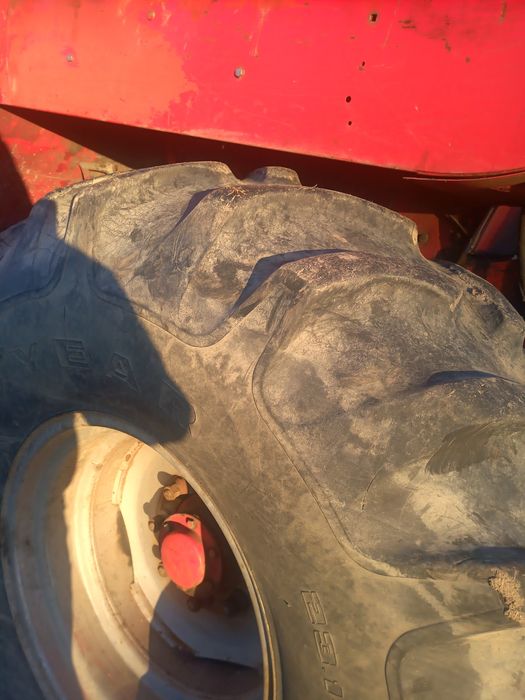 Kombajn Massey Ferguson 665 przystawka do kukurydzy