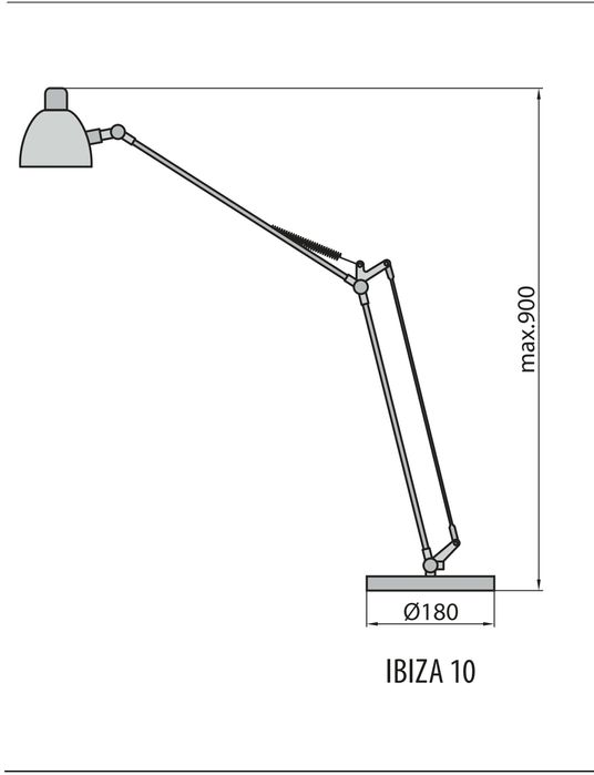 Галогенна настільна лампа на гнучкій ніжці настільна офісна BRILUX