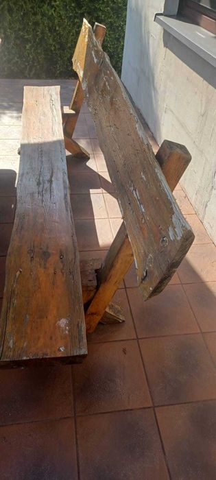 Zestaw mebli ogrodowych drewnianych