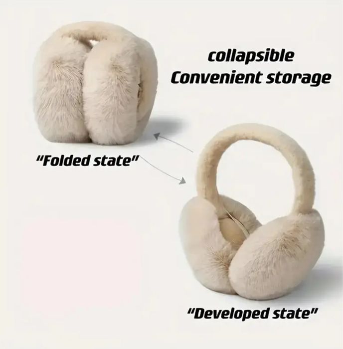 Теплі навушники жіночі з хутра