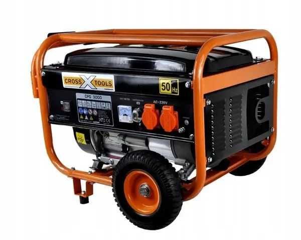 Бензин. генератор Cross Tools CPG-3000V- 2.8 кВт, 230В, синхр. альтерн