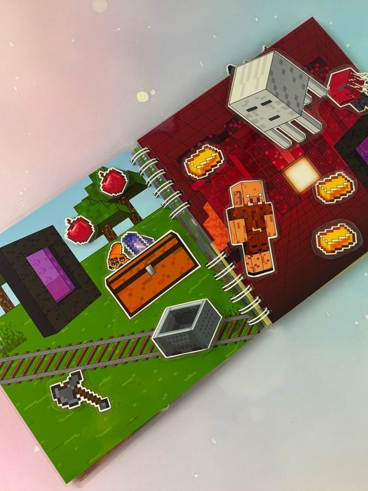 Майнкрафт на липучках ліпучках minecraft гра альбом книжка тока бока