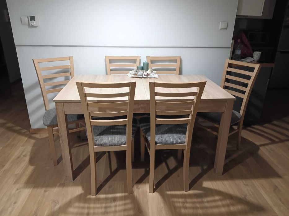 Stół rozkładany plus 6 krzeseł rezerwacja do Niedzieli