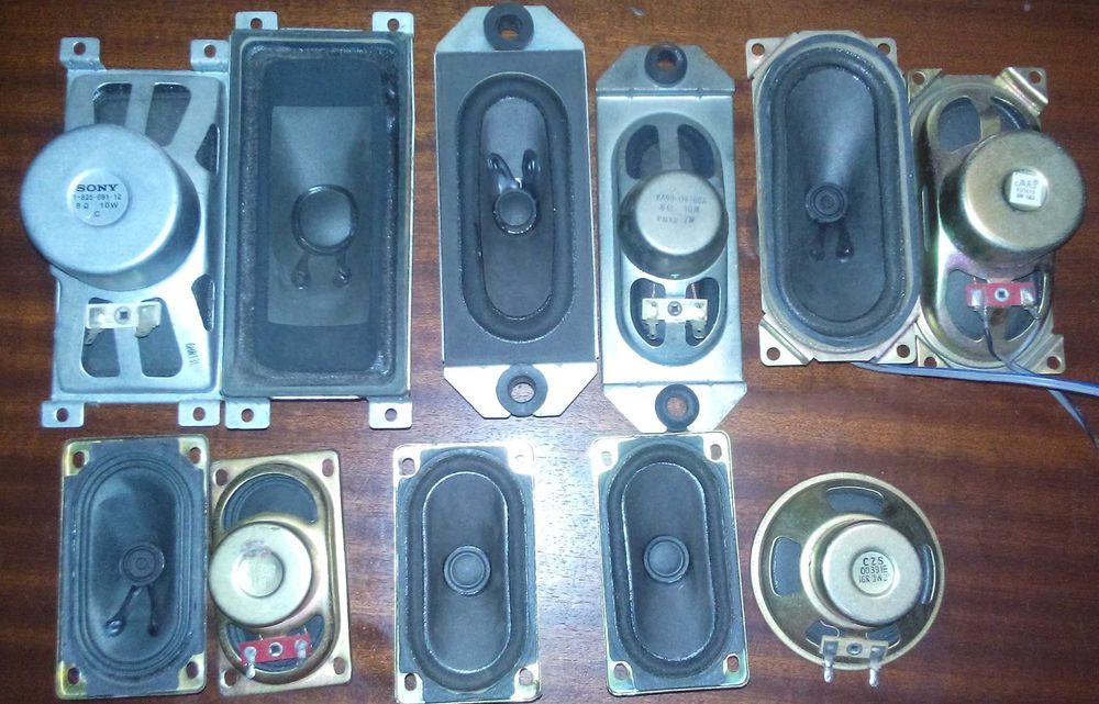 Динамики телевизора. Разные.