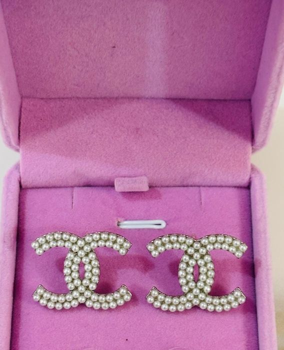 Srebrne kolczyki perełki cc wkrętki