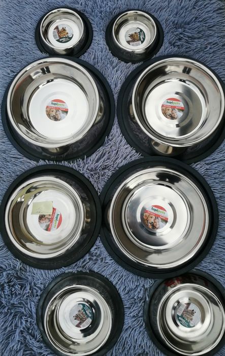 Miski ze stali nierdzewnej dla psa, psów, piesków, zwierząt duże, małe