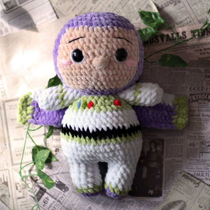 Buzz Astral Toy Story na szydełku amigurumi zabawka pluszak handmade