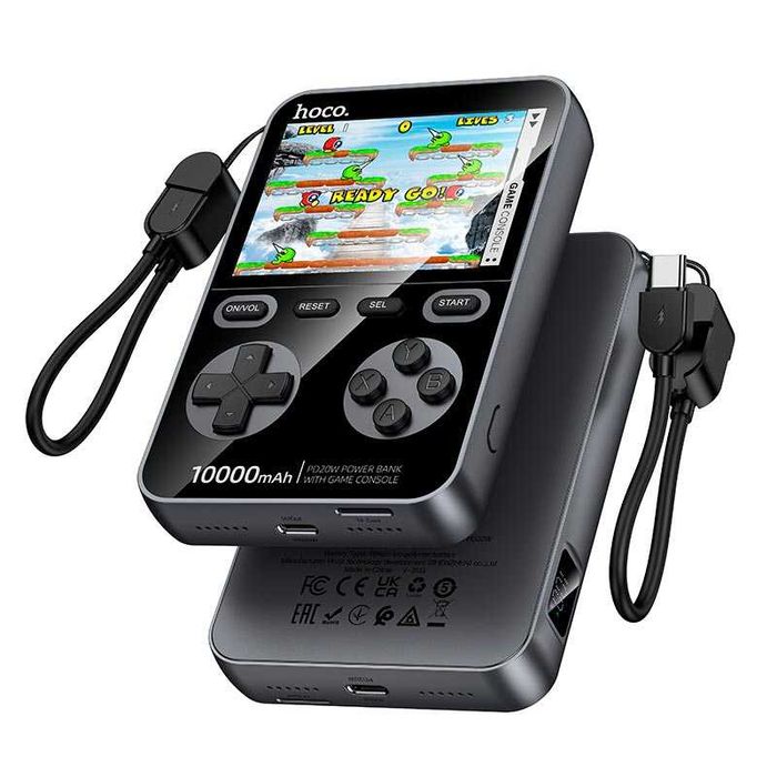 Повербанк игровая консоль 1500 классических игр HOCO Q47 10000mAh 20W