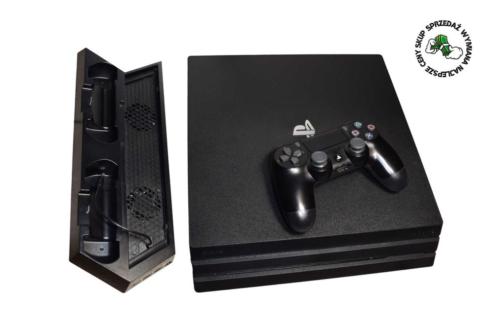 Konsola PS4 Pro Sony CUH-7216B 1000GB + podstawka chłodząca