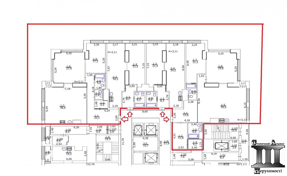 Від Власника, 413 кв.м, 9-поверх, ЖК Metropole, Предславинська 20-А
