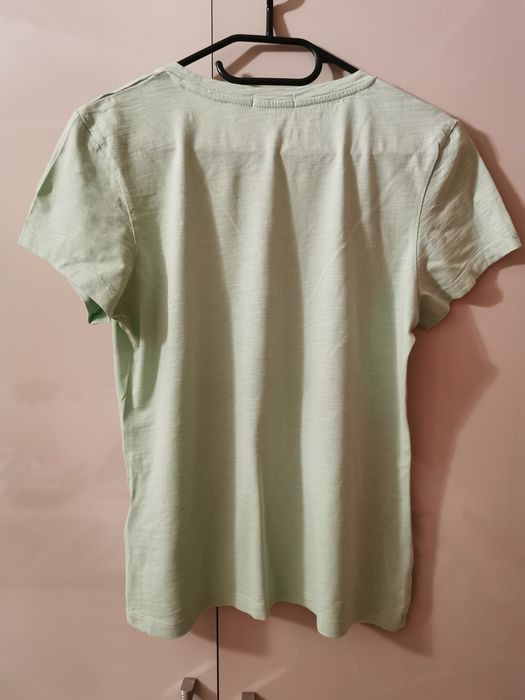 Bluzka koszulka krótki rękaw Calvin Klein Jeans 36 S miętowa damska