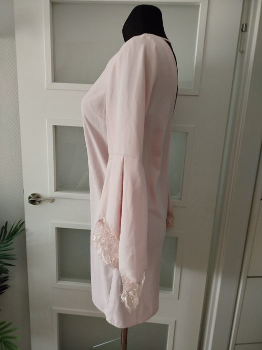 River Island elegancka sukienka pudrowy róż