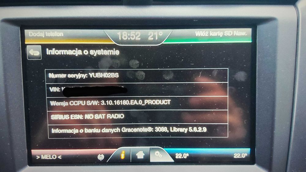 Radio SYNC 2 komplet