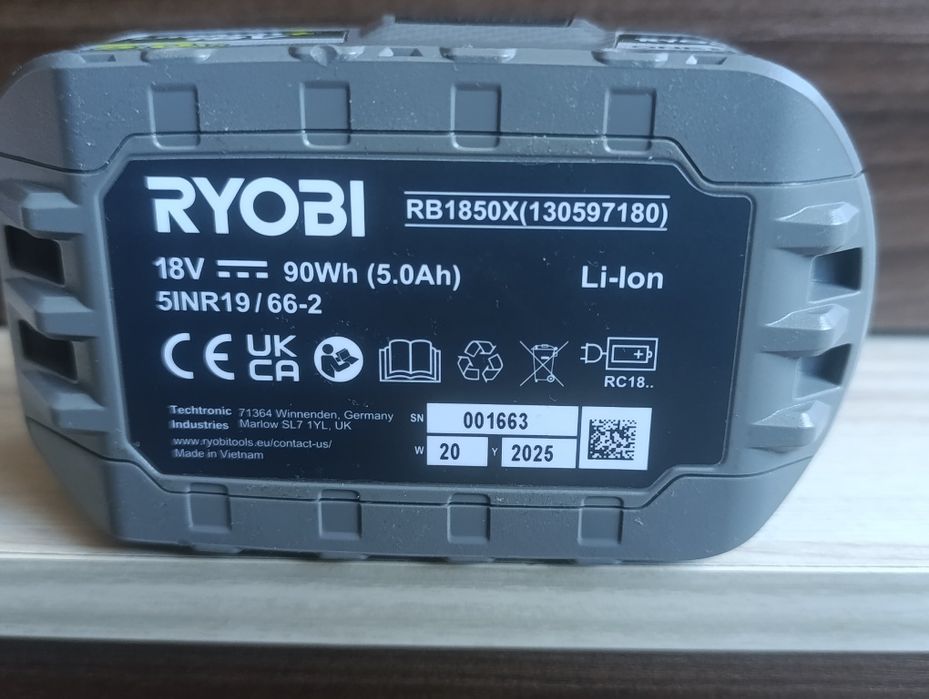 Akumulator ryobi 5ah