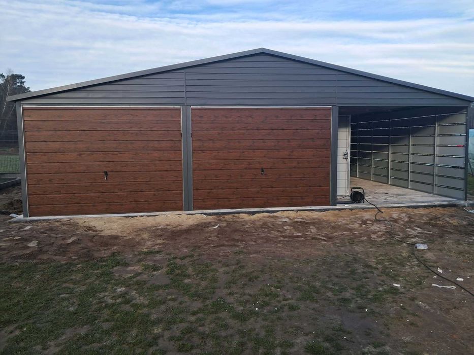 Garaż blaszany 9x6. WZMOCNIONY PROFILAMI. PRODUCENT. Cała Polska