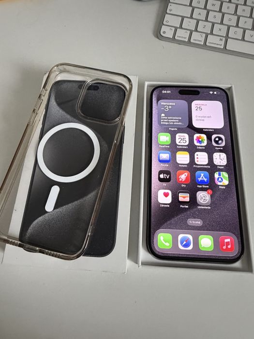 # iPhone 15 Pro Max 256gb Black Stan Idealny Gwarancja 06/2026