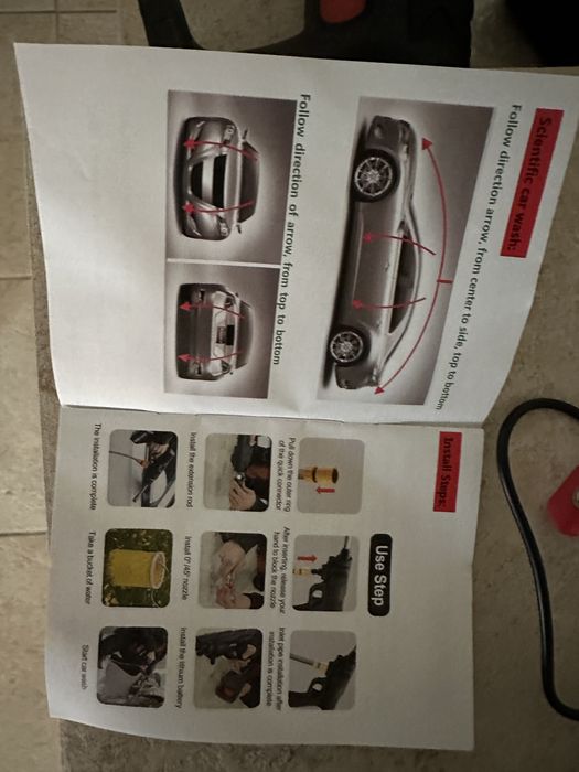 Pistola de pressão a bateria para lavar carros, muros, fachadas, etc