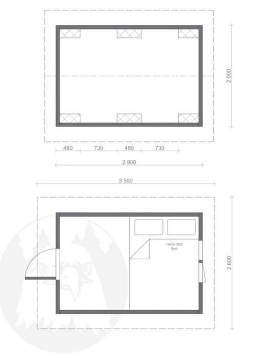 Casa de Madeira - Conto de Fadas - Modelo SABRINA de 5.8m2