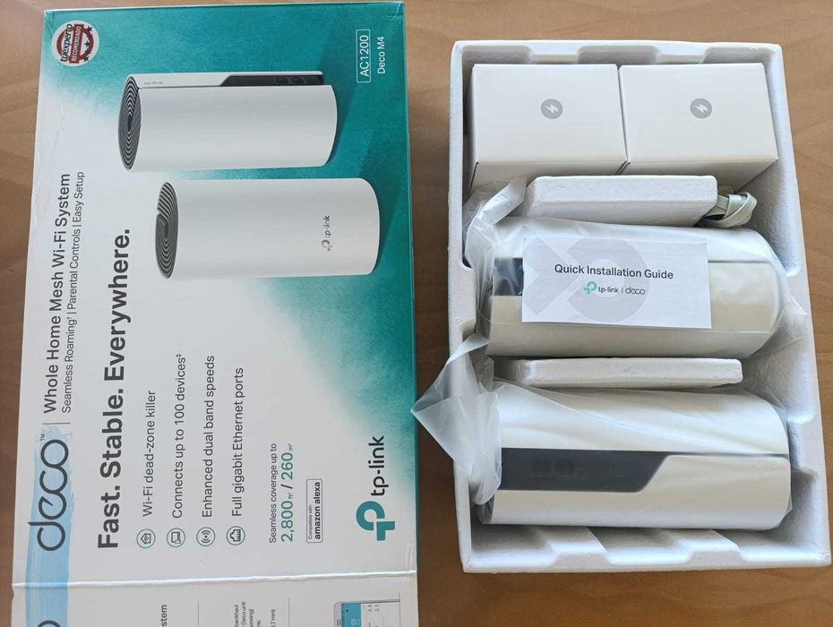 Sistema Wi-Fi Mesh - TP-Link Deco M4, Pack de 2, Doble Banda, Gigabit 10/100/1000, AC1200