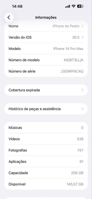 Iphone 14 pro max 256