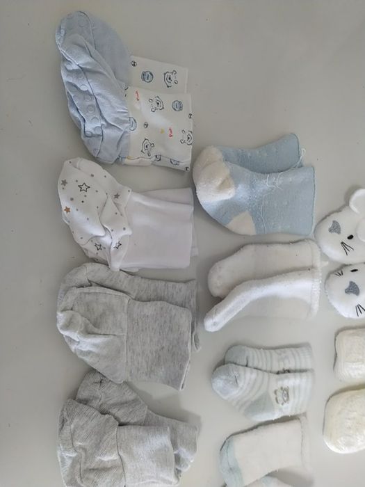 Conjunto de meias e botinhas 0-3 meses