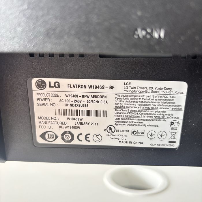 Monitor LG Flatron W1946S493549610348072963