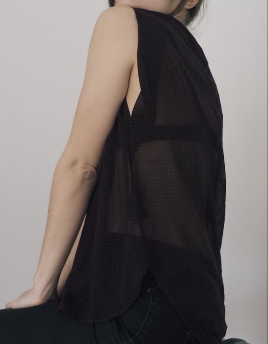 Koszula oversize mgiełka w kratkę