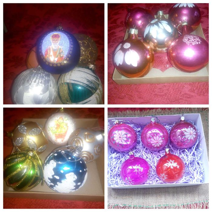 Ялинкові іграшки колекція \фігурки кульки шари шишки\ ретро 60- 80 р.