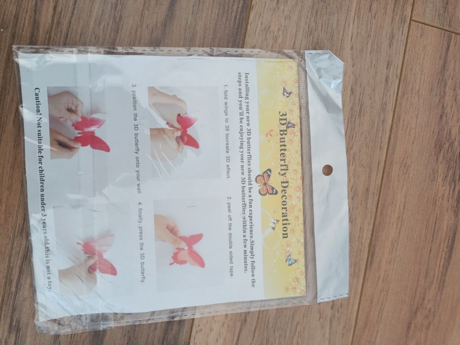 Naklejki ścienne motyle 3D szare