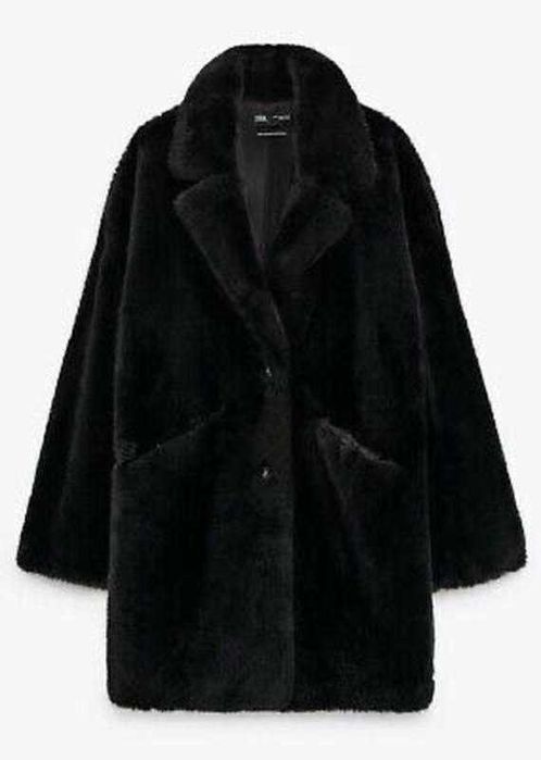 Чорна коротка міні шуба із штучного хутра екошуба жіноча S-M