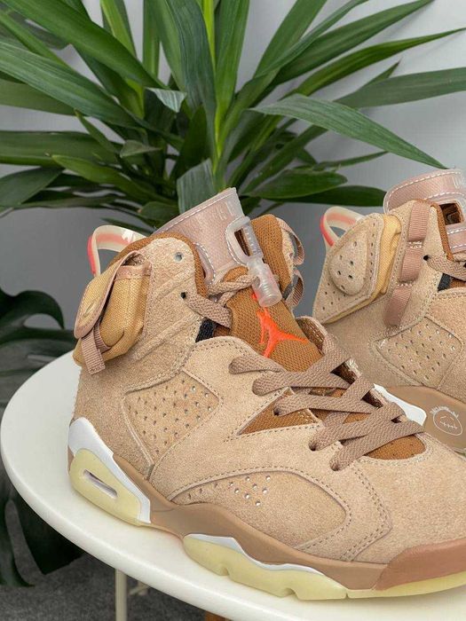 Кросівки Nike Air Jordan 6 Retro Travis Scott British Khaki premium
