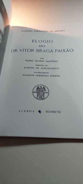 Elogio do Dr. Vítor Braga Paixão - Pedro Soares Martínez (1997)