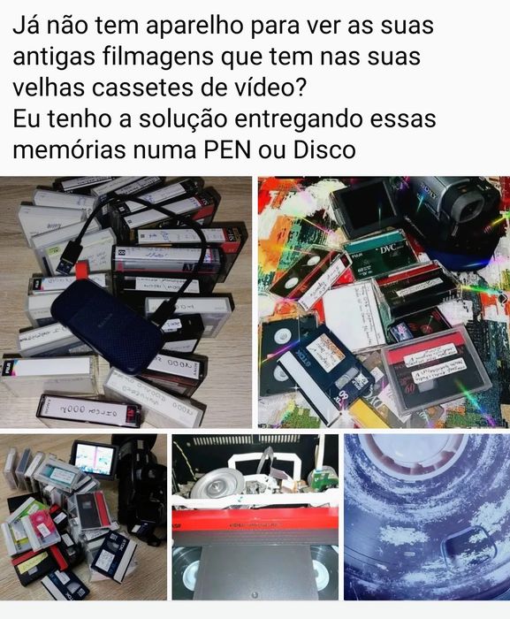 Digitalização de fitas vídeo de vários formatos