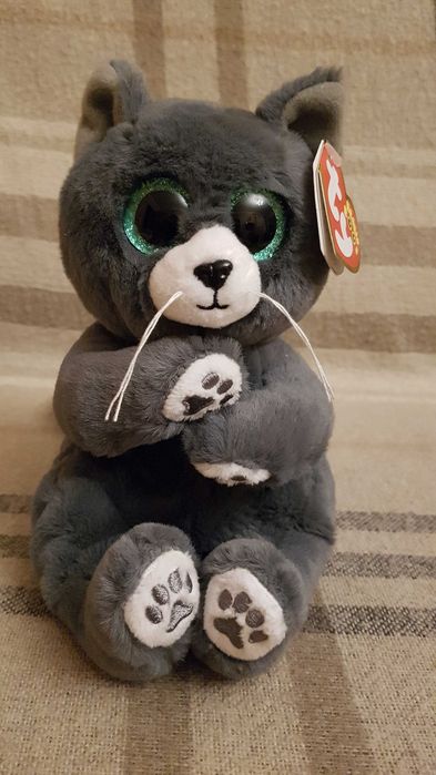 Ty beanie Ballies глазастик пепельный кот PAYTON 22 см