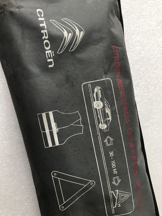Triangulo + colete + luvas citroen - estojo antigo
