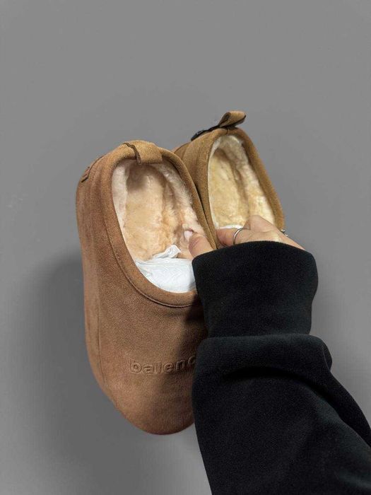 Уггі Balenciaga Alaska Soft Platform Mulest Chestnut premium | Угги натуральные жіночі